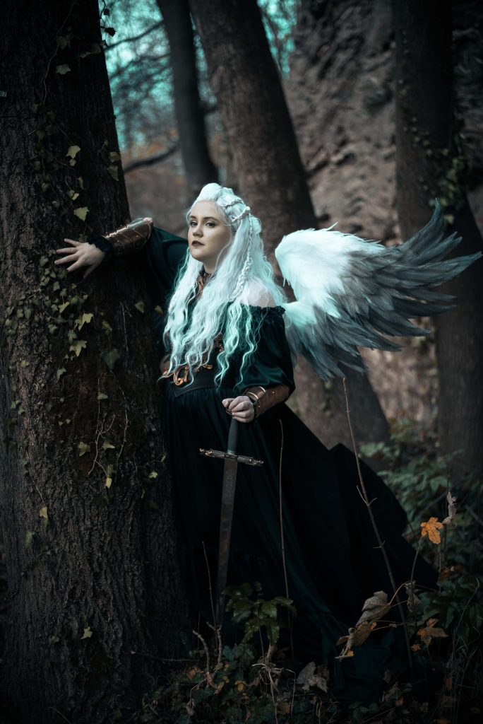 Walküren-Fotoshooting mit Fleurinna Wings Creation Flügeln - Fantasy Shooting mit Flügeln Fantasy Fotografie