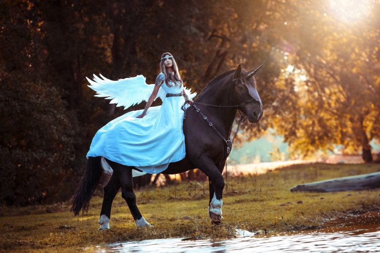 Walkürenshooting mit Pferd Fantasy Shooting Fantasy Fotografie