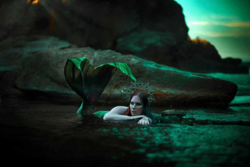 Meerjungfrau Fotoshooting düster Jena - Fantasy Meerjungfrau Shooting Fantasy Shooting Fantasy Fotografie