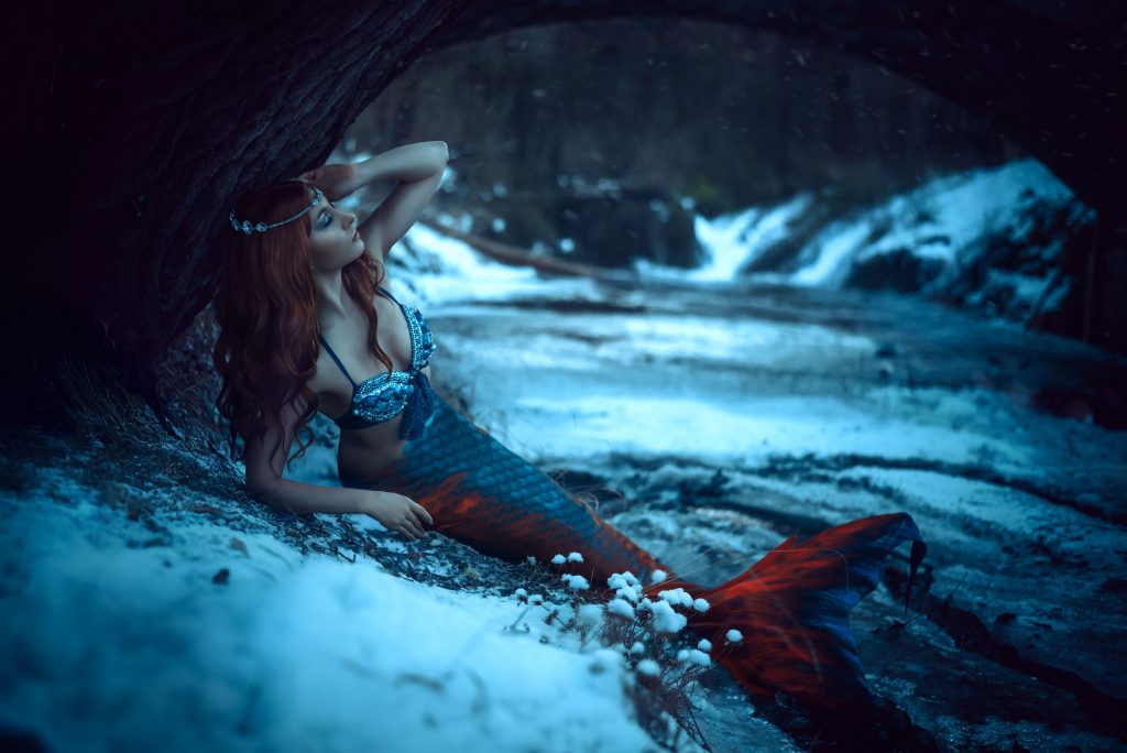 Meerjungfrau Fotoshooting Icemaid Mermaid Fantasy Fotoshooting im Eis