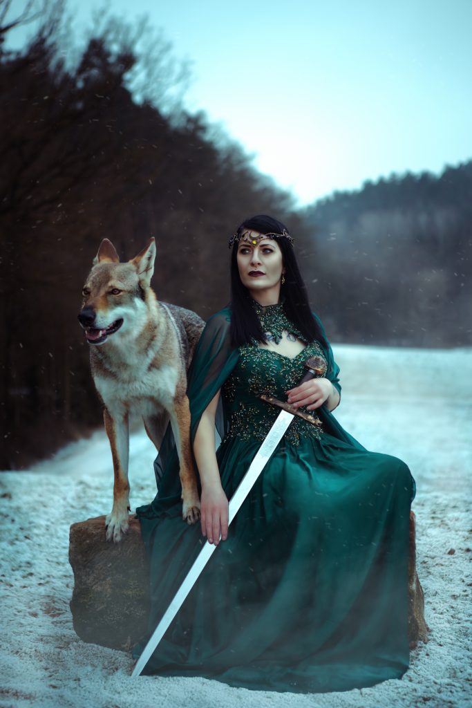Wolfshundshooting in Thüringen - Fantasyfotografie - Fantasyshooting mit Wolf